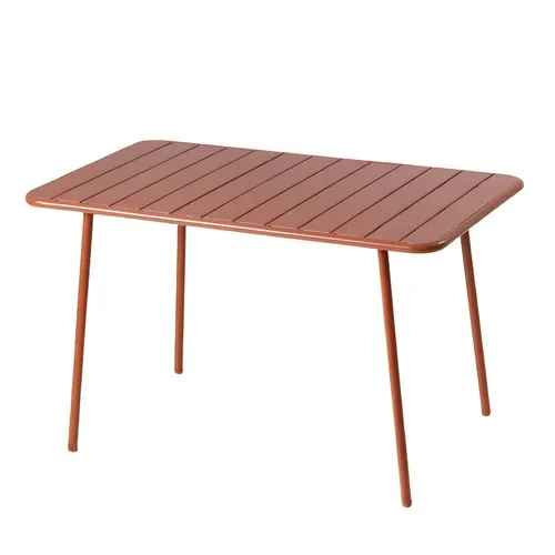 Bergame - Table De Jardin 4 à 6 Places 120cm Terracotta
