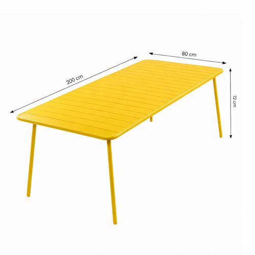 Bergame - Table De Jardin 8/10 Places 200cm Jaune