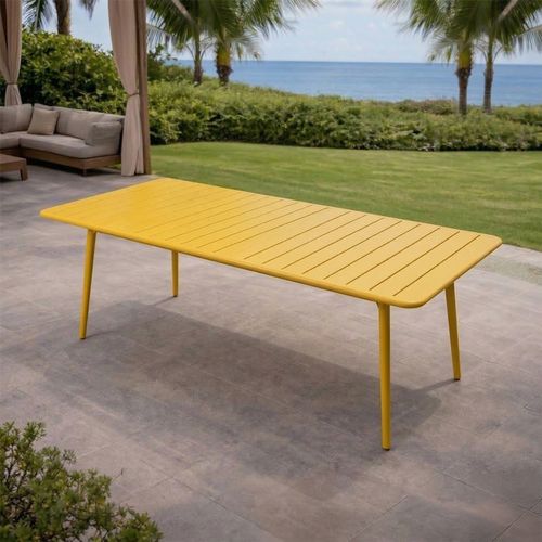 Bergame - Table De Jardin 8/10 Places 200cm Jaune