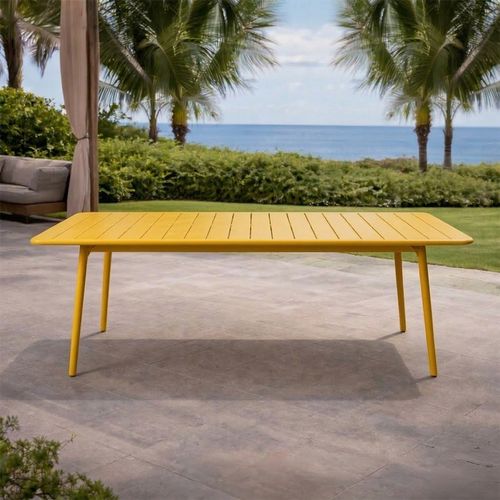 Bergame - Table De Jardin 8/10 Places 200cm Jaune