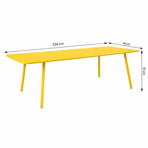 Bergame - Table De Jardin 10/12 Places 234cm Jaune