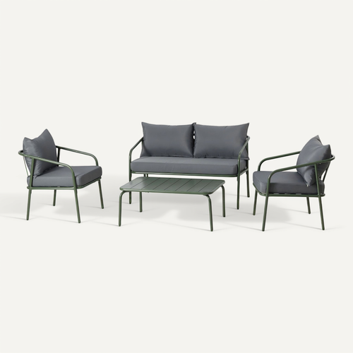 Bergame - Salon De Jardin 4 Places Kaki