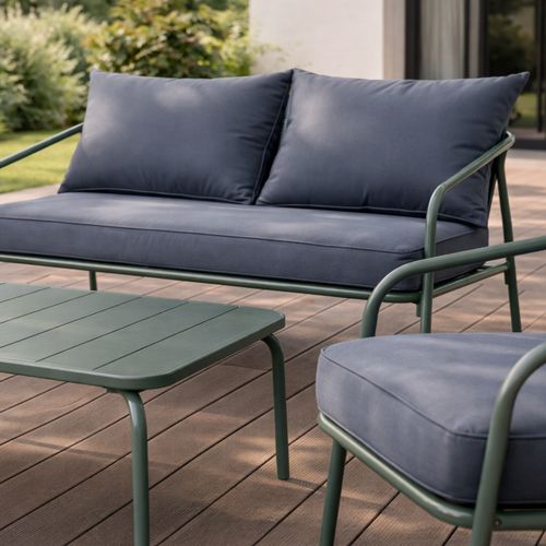 Bergame - Salon De Jardin 4 Places Kaki