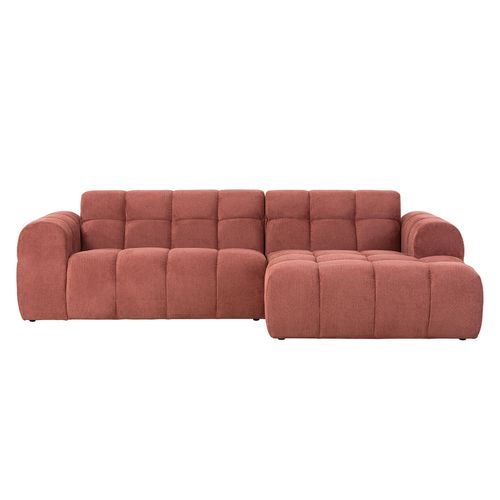 Salford - Canapé D'angle 3/4 Places Nuage En Velours Terracotta