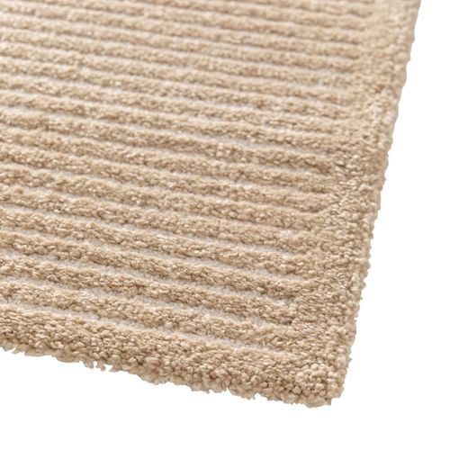 Tapis À Reliefs Doux À Relief Géométrique Beige 160x230