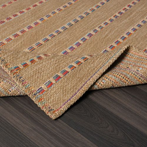 Tapis Extérieur Intérieur Aspect Jute Beige Multicolore 160x230