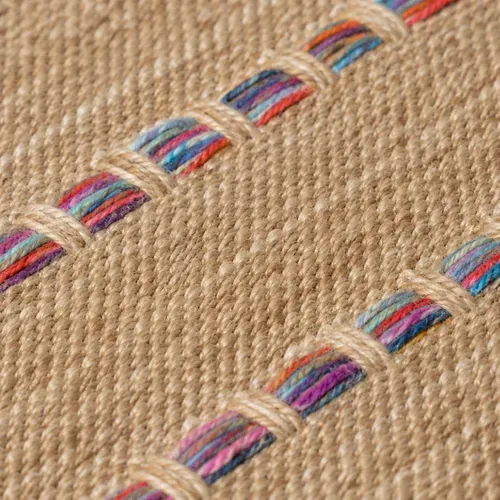 Tapis Extérieur Intérieur Aspect Jute Beige Multicolore 160x230