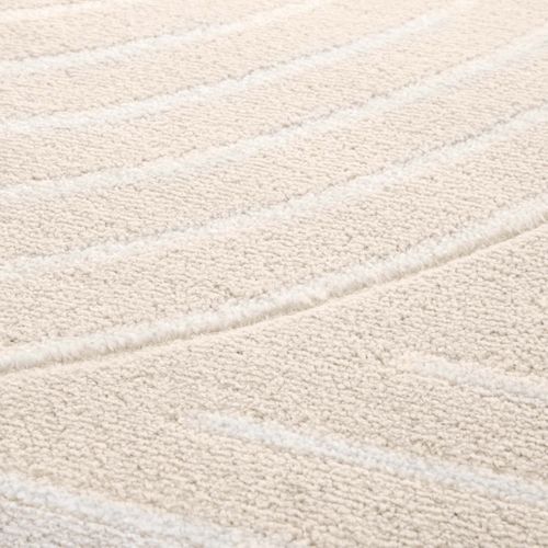 Tapis Doux À Relief Abstrait Géométrique Beige 160x230