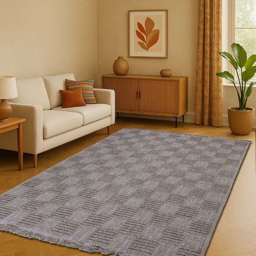 Tapis  Damier Aspect Jute  Beige 190x290