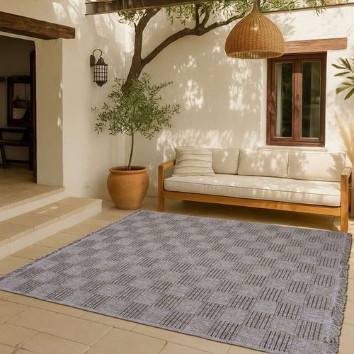 Tapis  Damier Aspect Jute  Beige 190x290