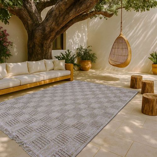 Tapis  Damier Aspect Jute  Beige 190x290