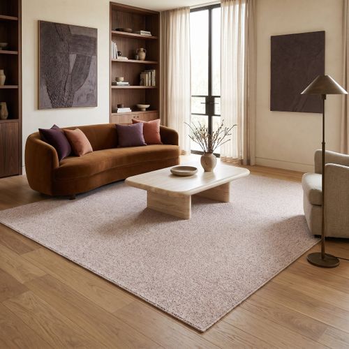 Tapis Lavable Effet Bouclé Tufté Crème Multicolore 200x290