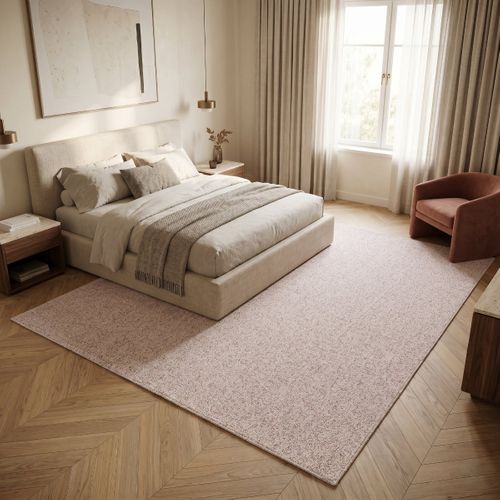 Tapis Lavable Effet Bouclé Tufté Crème Multicolore 200x290
