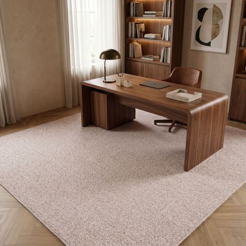 Tapis Lavable Effet Bouclé Tufté Crème Multicolore 200x290