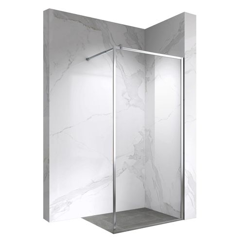 Paroi Douche Italienne Lucia 140x200 Cm Verre 8mm, Transparent, Anticalcaire