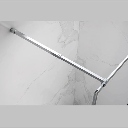 Paroi Douche Italienne Lucia 140x200 Cm Verre 8mm, Transparent, Anticalcaire