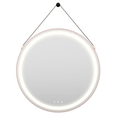 Miroir LED Lumineux Rond Cuivre D.80 Cm (2100 Lms) Antibuée + Intensité Et Couleur Réglables - Como