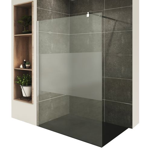 Paroi De Douche L. 150 X 200 Cm Verre Centre-opaque Ep. 8 Mm, Roma