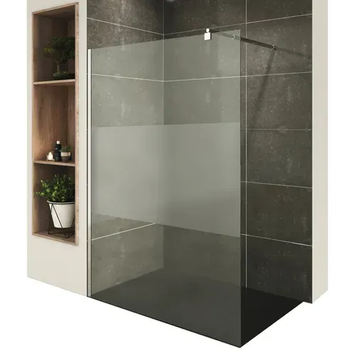 Paroi De Douche L. 170 X 200 Cm Verre Centre-opaque Ep. 8 Mm, Roma