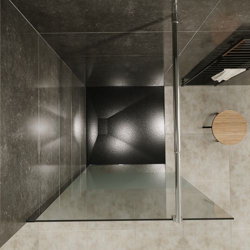 Paroi De Douche L. 170 X 200 Cm Verre Centre-opaque Ep. 8 Mm, Roma
