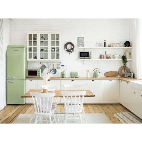 Réfrigérateur Combiné 304l Vintage Vert Amande - Sccb300v-vae