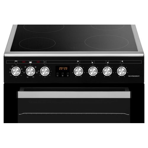 Cuisinière Double Four 4 Feux Vitrocéramique Black Mat - Sccv64do-bm