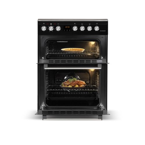 Cuisinière Double Four 4 Feux Vitrocéramique Black Mat - Sccv64do-bm