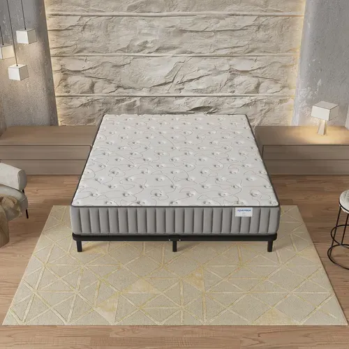 Ensemble 120x190 cm, sommier + matelas mousse, Ép.16cm à mémoire de forme