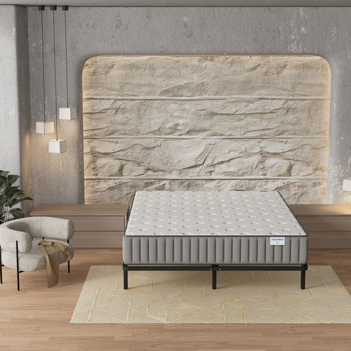 Ensemble 120x190 cm, sommier + matelas mousse, Ép.16cm à mémoire de forme