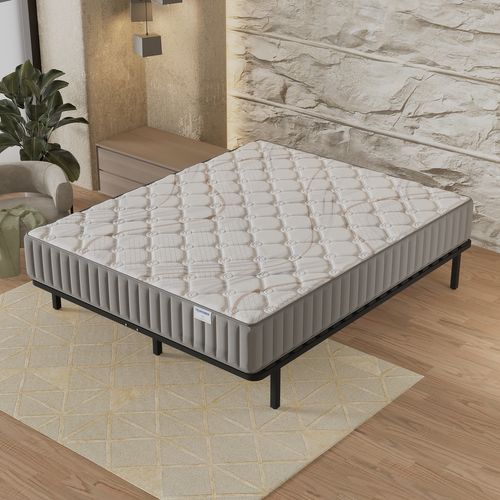 Ensemble 90x190 cm, sommier + matelas mousse, Ép.16cm accueil latex