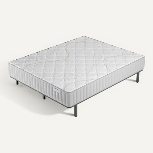 Ensemble 90x190 cm, sommier + matelas mousse, Ép.16cm accueil latex