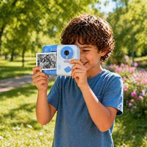 Appareil Photo Enfant Impression Instantanée 48 Mp Vidéo 1080p écran 2,4 Pouces 3 Rouleaux