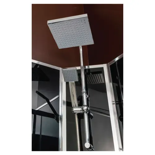 Cabine De Douche Hydromassante Et Hydrothérapie Selia - Sans Silicone - 110x80cm - Chromé - En Kit
