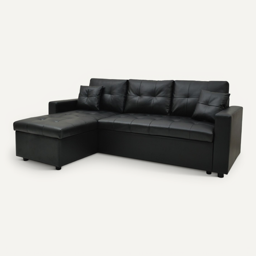 Canapé D'angle Convertible Cuero Noir