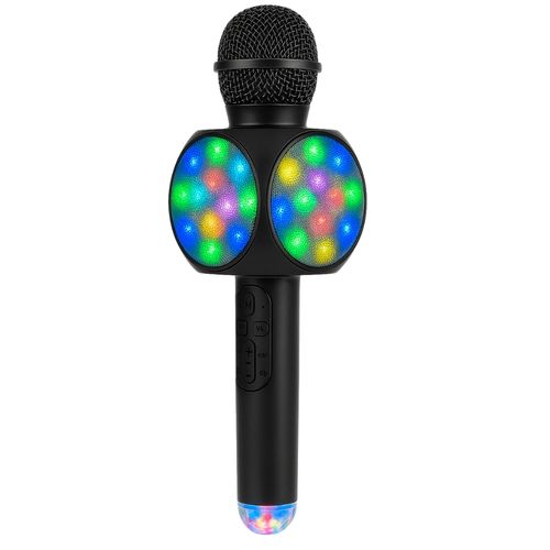 Micro-enceinte Karaoké Bluetooth 3w Avec Lumières LED Et Boule Disco USB, Effets Vocaux Magiques Et