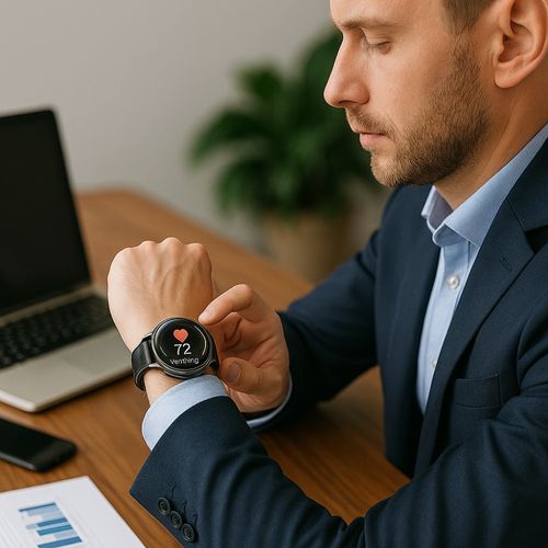 Montre Connectée Sportive Et Classique, Écran Amoled 1,57'' Tactile, Bracelet Cuir Noir, Bluetooth,