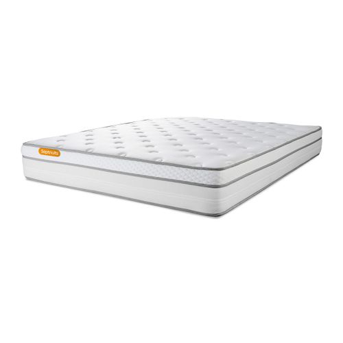 Ensemble Matelas 180x200 + Double Sommiers Gris 90x200 Memo Luxe Ressorts Ensachés + Mémoire De Form