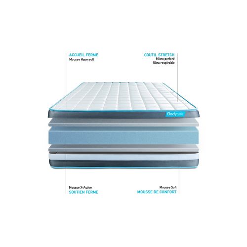 Matelas Mémoire De Forme 140x190 Bodyform - Ep: 20cm - Confort Ferme