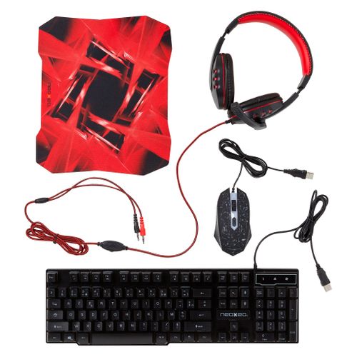 Pack gaming 4 en 1 NEOXEO GAMING KIT 4 EN 1 vue de face