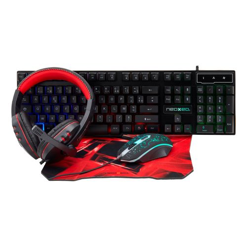 Pack gaming 4 en 1 NEOXEO GAMING KIT 4 EN 1 vue 3/4