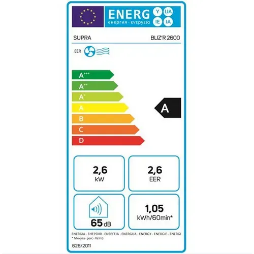 Climatiseur Mobile 2600w 35m² Avec Kit Fenêtre 9000 BTU - Blizr2600
