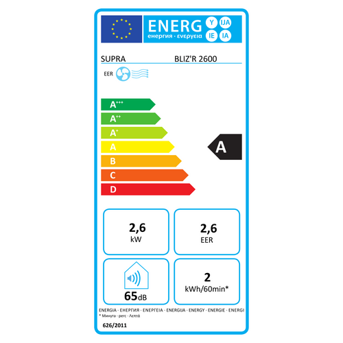 Climatiseur Mobile 2600w 35m² Avec Kit Fenêtre 9000 BTU - Blizr2600