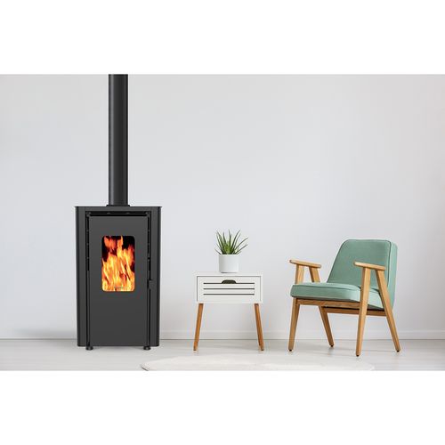 Poêle à Granulés De Bois 6.1kw Noir Orphee 6 Noir