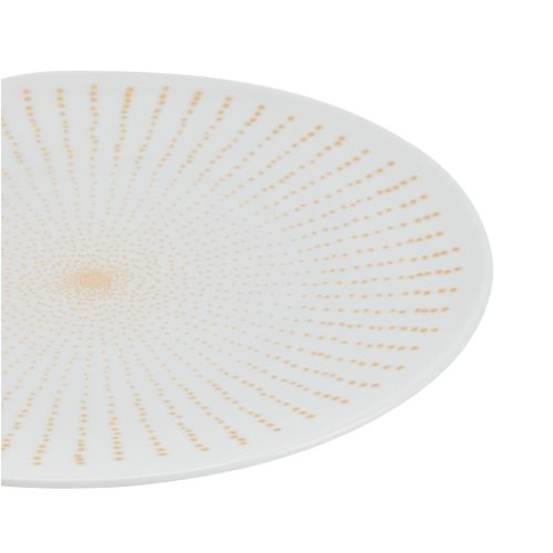 Assiette à dessert Ø 19 cm DOTTY Blanche et dorée vue détaillée