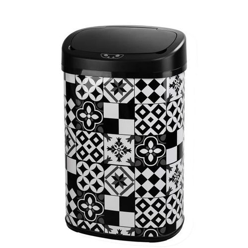 Poubelle De Cuisine Automatique 58 L Noir Et Blanc - Bat-58l Tile Black