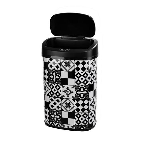 Poubelle De Cuisine Automatique 58 L Noir Et Blanc - Bat-58l Tile Black