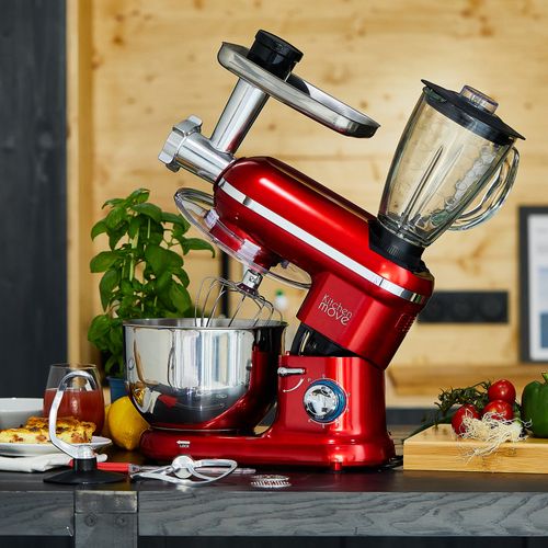 Robot Patissier Hachoir Blender Dallas Pro Rouge Acier 5.5l