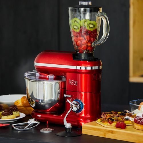 Robot Patissier Hachoir Blender Dallas Pro Rouge Acier 5.5l
