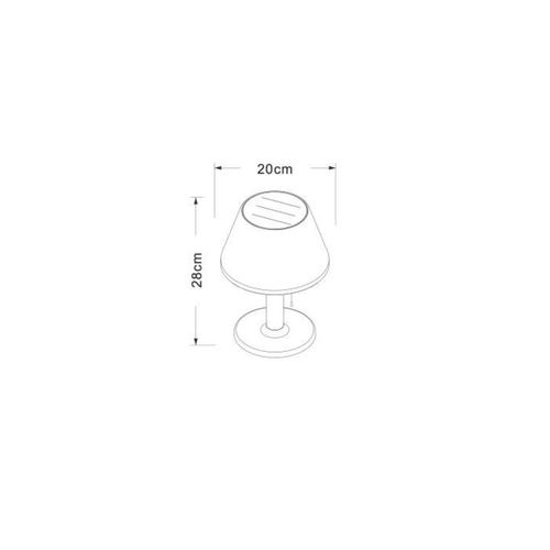 Lampe De Table Solaire G2 — 100 Lm, 3 Niveaux, Tube Inox