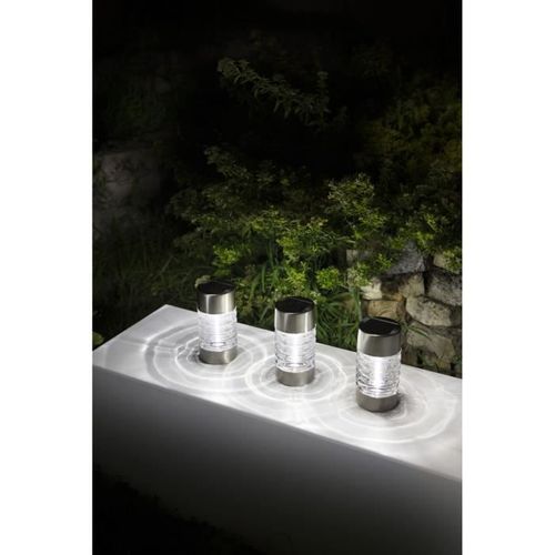 Borne Solaire Inox 57 Cm — 10 Lm, LED Intégrée, à Planter/à Poser
